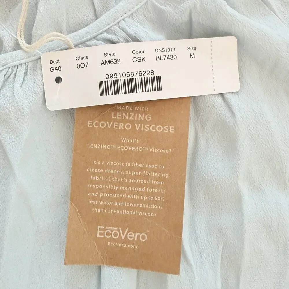 New J.Crew Womens Light Blue Drapey Scoopneck Blouse M NWT